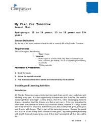 My Plan for Tomorrow - Tutor Guide